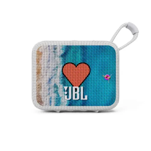 CS JBL GO 4 White Printed